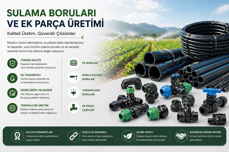 Sulama Boruları ve Ek Parça Üretimi